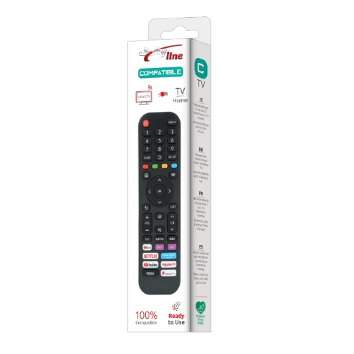COMPATIBILE PER HISENSE - TELECOMANDO DI RICAMBIO IR PER TV HISENSE CON SIMBOLOGIA COME ORIGINALE