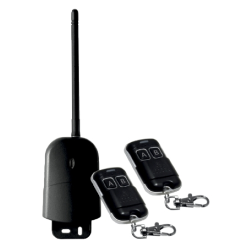 UNITRONIC OUTDOOR - KIT RICEVITORE+2 RADIOCOMANDI UNIVERSALI 2 CANALI 433.92 MHZ PER ESTERNO