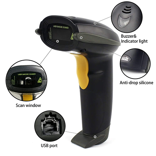 LETTORE CODICI A BARRE USB CCD 1D 200 SCAN SEC NILOX NX-LKLET18