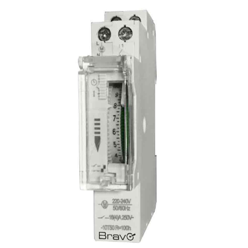 INTERRUTTORE ORARIO ANALOGICO GIORNALIERO DA DIN 1 CANALE BRAVO 93003222