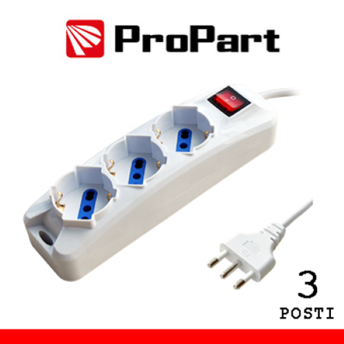 Multipresa 3pos bipasso/schuko spina16A +interr ca