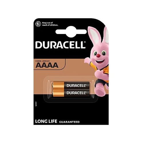 DURACELL MN2500 PILE ALCALINE AAAA 1,5V  BLISTER 2 PEZZI