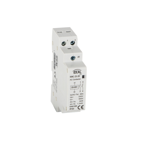 CONTATTORE MODULARE NA 1 MODULO 25A BOBINA 230V AC KMC-25-20 KANLUX 23251