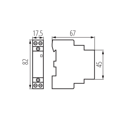 CONTATTORE MODULARE NA 1 MODULO 25A BOBINA 230V AC KMC-25-20 KANLUX 23251