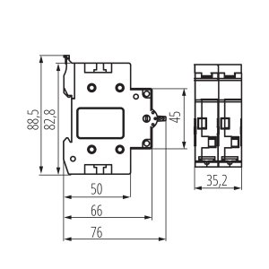 INTERRUTTORE SEZIONATORE MODULARE 2P 40A KCS-40A/2P KANLUX 23256