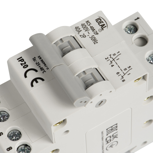INTERRUTTORE SEZIONATORE MODULARE 2P 40A KCS-40A/2P KANLUX 23256