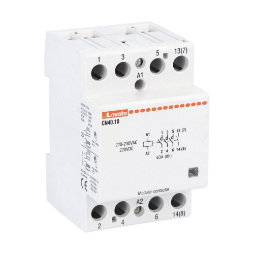 CONTATTORE MODULARE 4P 40A 4NO BOBINA 220-230V AC/DC LOVATO CN4010220