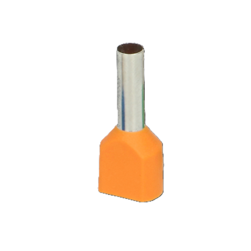 PUNTALINI DOPPI ISOLATI 4MM² LUNGHEZZA 12MM CONF. 100PZ ORNO OR-KK-8101/4/12