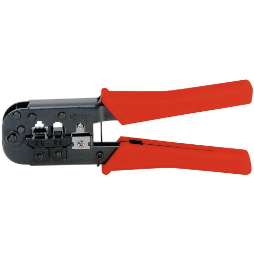 PINZA A CRIMPARE PER SPINE TELEFONICHE MODULARI 6-8 POLI RJ12 E RJ45 ELCART 40/06030-00