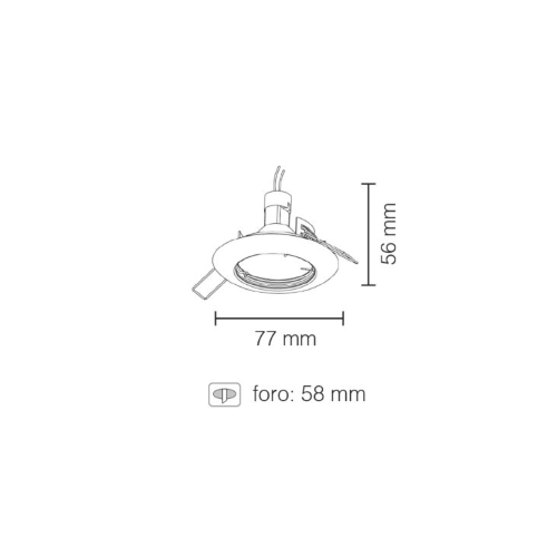 FARETTO AD INCASSO SOFFITTO TONDO FISSO ALLUMINIO CROMO LUCIDO GU10 STONE 8005/CL