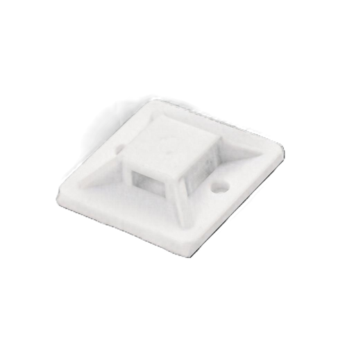 Basetta Adesiva per Fascette dim.20x20 Bianca 50Pz.