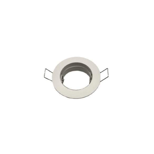 FARETTO DA INCASSO SOFFITTO TONDO FISSO IN ALLUMINIO CON PORTALAMPADA GU10 IP20 BIANCO STONE 8005/B