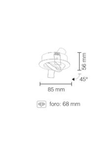 FARETTO AD INCASSO SOFFITTO TONDO ORIENTABILE IN ALLUMINIO CROMO LUCIDO GU10 IP20 STONE 8006/CL