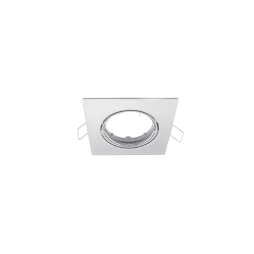 FARETTO AD INCASSO QUADRATO ORIENTABILE IN ALLUMINIO BIANCO GU10 IP20 STONE 8008/B