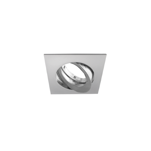 FARETTO AD INCASSO QUADRATO ORIENTABILE IN ALLUMINIO CROMO LUCIDO GU10 IP20 STONE 8008/CL