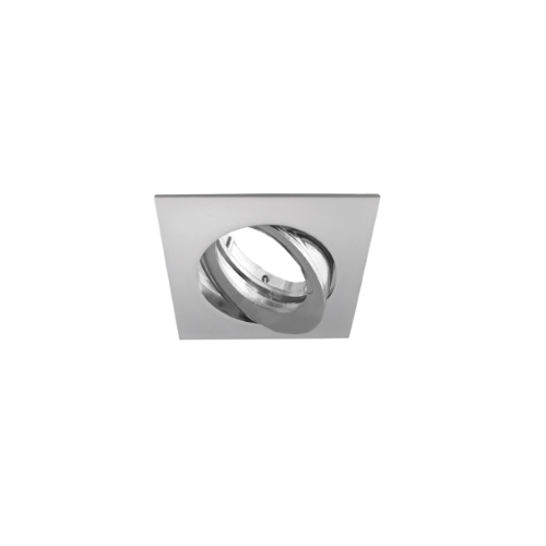 FARETTO AD INCASSO QUADRATO ORIENTABILE IN ALLUMINIO CROMO SATINATO GU10 IP20 STONE 8008/CS