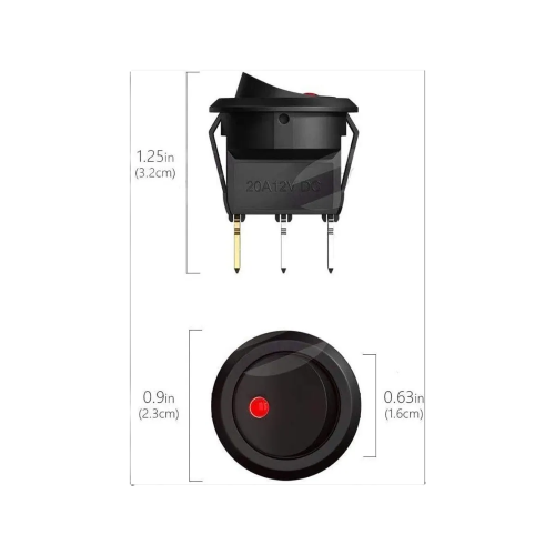 INTERRUTTORE LUMINOSO 12V GIALLO