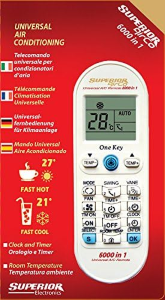 TELECOMANDO UNIVERSALE PER CONDIZIONATORI 6000 CODICI LCD SUPERIOR AIRCO 6000