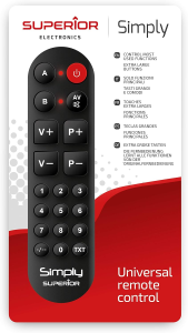 TELECOMANDO UNIVERSALE MULTIMARCA PREPROGRAMMATO PER TV SUPERIOR SIMPLY