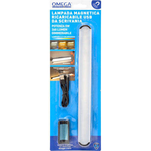 LAMPADA DA SCRIVANIA RICARICABILE + MAGNETE 3CCT LUCE 