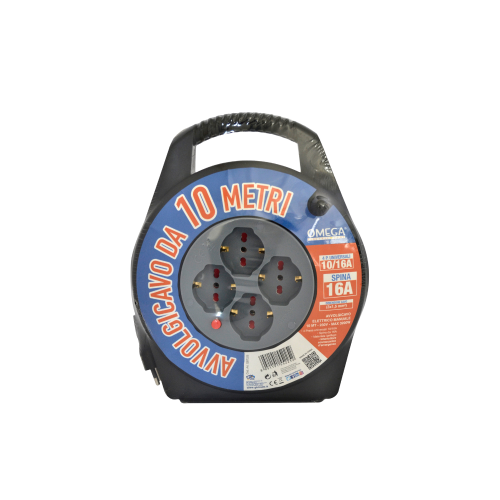 AVVOLGICAVO MANUALE 10MT 4PRESE 
