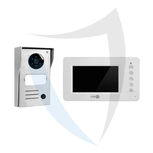 KIT VIDEOCITOFONO MONOFAMILIARE 2 FILI CON MONITOR 4,3" E PULSANTIERA ESTERNA IP55 PROXE 620204