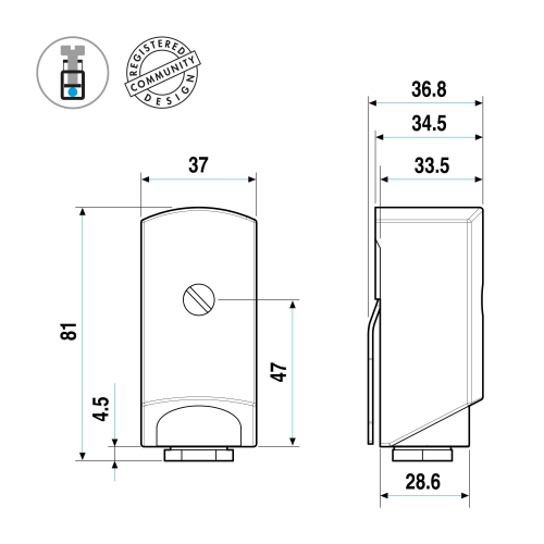 RELE' CREPUSCOLARE CON SENSORE INTEGRATO 230V AC 12A 1 NO IP54 FINDER 1051