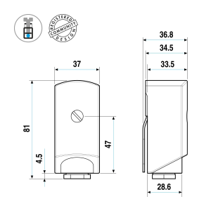 RELE' CREPUSCOLARE CON SENSORE INTEGRATO 230V AC 12A 1 NO IP54 FINDER 1051