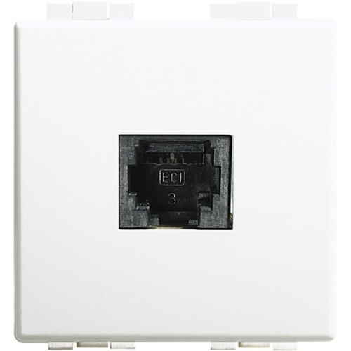 CONNETTORE TELEFONICO RJ11 2 MODULI BIANCO SERIE LUNA BTICINO C4233/11