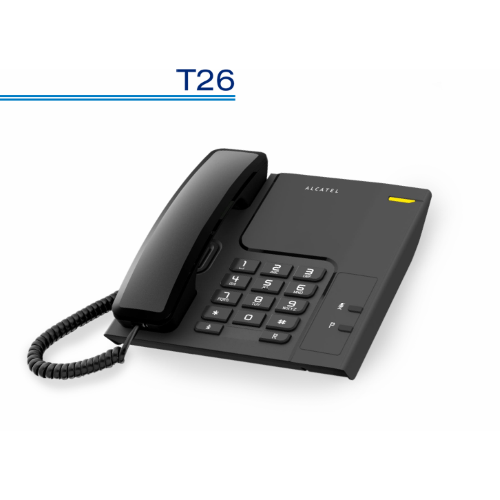 TELEFONO FISSO  NERO ALCATEL T26
