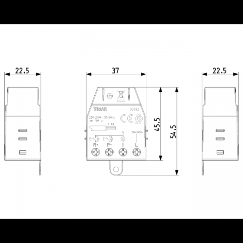 Modulo relè Vimar Quid ad impulsi con reset 10A da incasso 03992