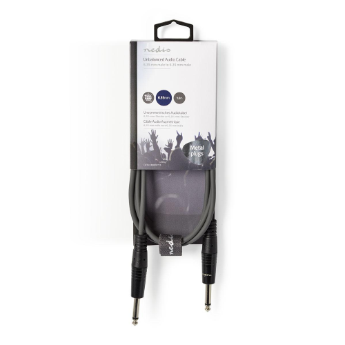 Cavo audio mono 6,35 mm Maschio | 6,35 mm Maschio | Nichelato | 1,50 m 