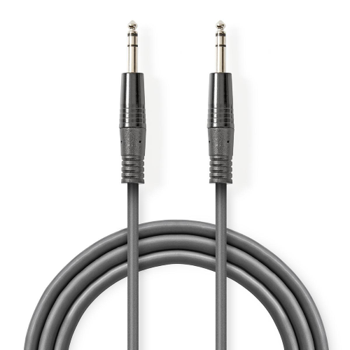 Cavo audio stereo 6,35 mm maschio | 6,35 mm maschio | nichelato | 5,00 m 
