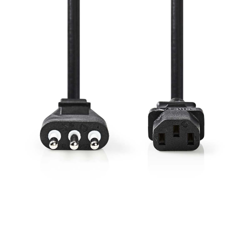 CAVI DI ALIMENTAZIONE PRESA VDE IEC C13 - SPINA ITA 10A NERO 5,0 MT