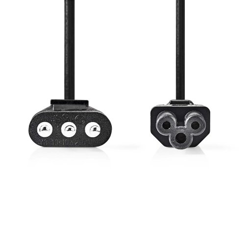 CAVI DI ALIMENTAZIONE PRESA IEC C5 - SPINA 10A NERO 1,8 MT