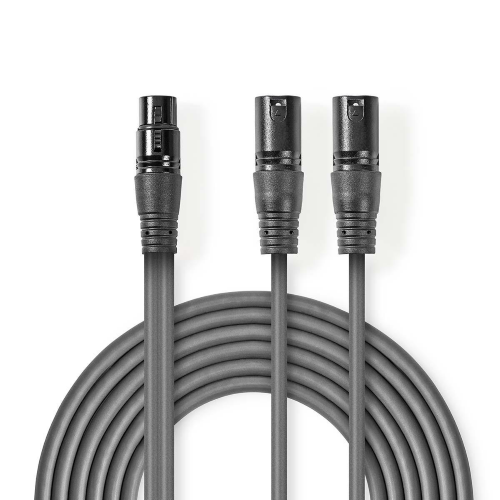 Cavo audio bilanciato 2x XLR 3-Pin Maschio | XLR 3-Pin Femmina | 1,50 m