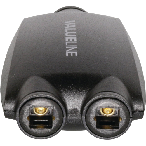 Splitter audio Koenig TosLink(Femmina) a 2xTosLink(Femmina), nero