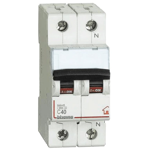 Interruttore magnetotermico Bticino 40A 1P+N 4,5KA classe C 2M FC810NC40