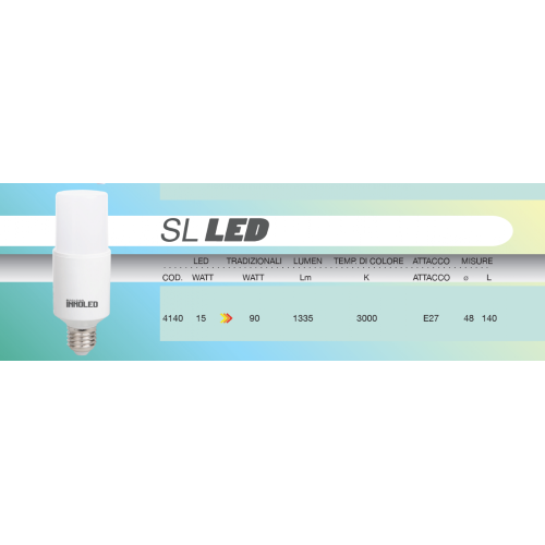 LAMPADA LED A TUBO13W E27 230V K3000 INNOLED