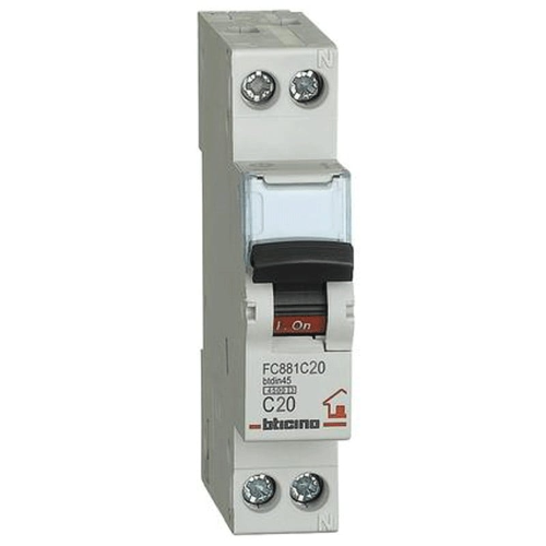 Bticino magnetotermico 20A 1+N 4,5KA FC881C20