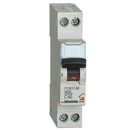 Interruttore Bticino magnetotermico 1P+N 40A 1 modulo FC881C40