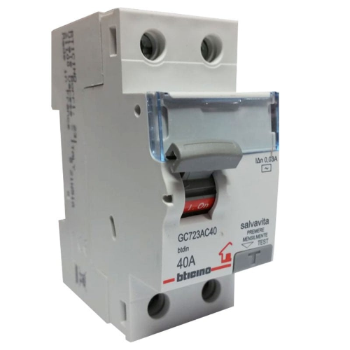 Interruttore differenziale salvavita Bticino 40A tipo AC GC723AC40