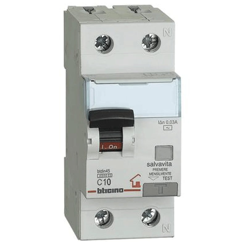 Bticino magnetotermico differenziale 10A 1+N  4,5KA GC8813AC10