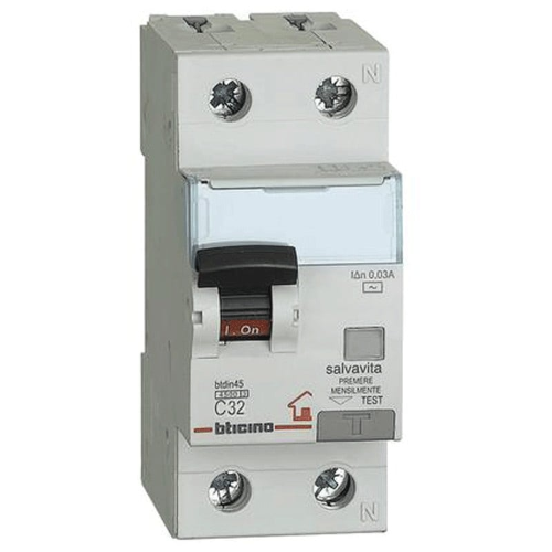 Bticino magnetotermico differenziale 32A 1P+N 4,5KA GC8813AC32