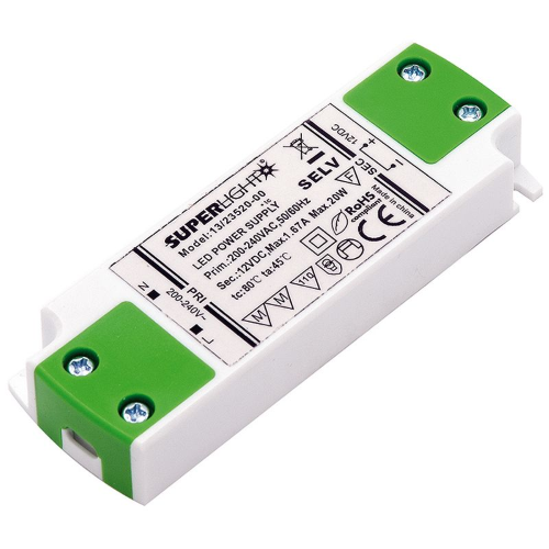 DRIVER IN TENSIONE COSTANTE PER LED SERIE SLIM 24VCC 20W IP20