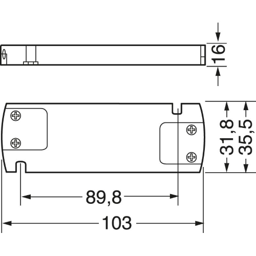 DRIVER IN TENSIONE COSTANTE PER LED SERIE SLIM 24VCC 20W IP20