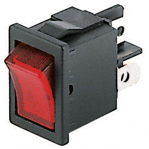 INTERRUTORE UNIPOLARE MINIATURA ROSSO 
