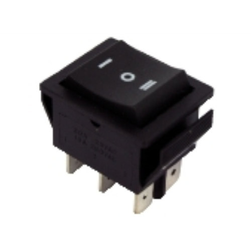 DEVIATORE A BASCULA UNIPOLARE NERO ON-OFF-ON GBC