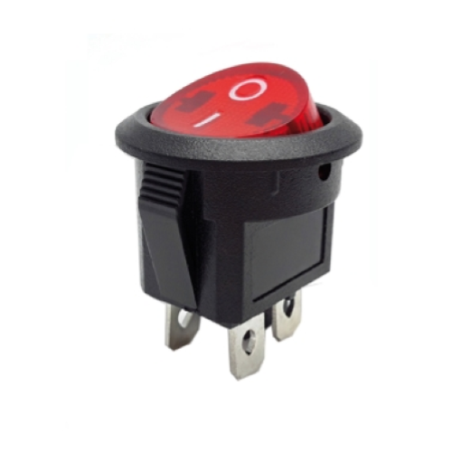INTERRUTTORE BIPOLARE A BILANCERE LUMINOSO ROSSO 230V ON-OFF GBC