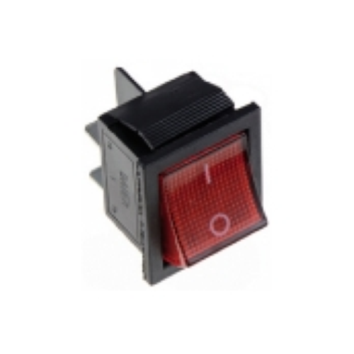INTERRUTTORE A BASCULA BIPOLARE LUMINOSO ROSSO 230V ON-OFF